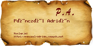Pánczél Adrián névjegykártya