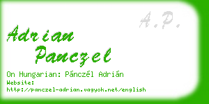 adrian panczel business card